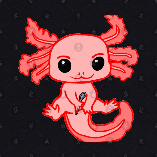 Spoonie Axolotl (Red) by CaitlynConnor